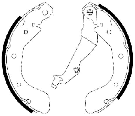 Set saboti frana OPEL KARL (C16) 1.0 LPG Benzina/Autogaz (GPL) 73 cai TEXTAR 91062500