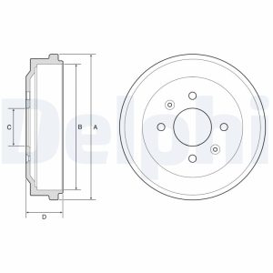 Tambur frana OPEL KARL (C16) 1.0 benzina 75 cai DELPHI BF570