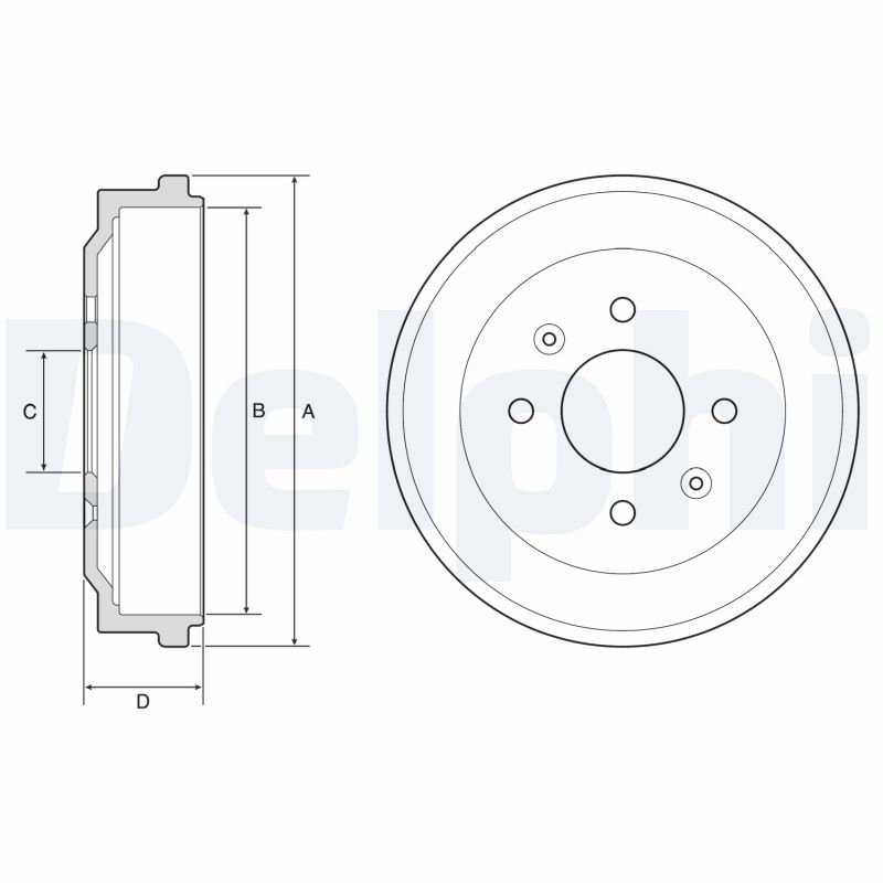 Tambur frana OPEL KARL (C16) 1.0 benzina 75 cai DELPHI BF570