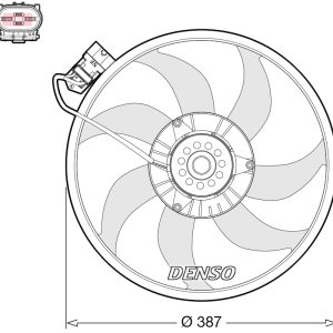 Ventilator radiator OPEL COMBO Autoutilitara/limuzina spatioasa 1.3 CDTI 16V diesel 75 cai DENSO DER20017