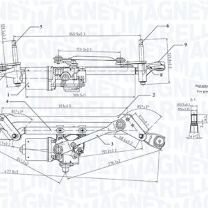 Sistem stergator parbriz OPEL MOKKA / MOKKA X (J13) 1.6 CDTI (_76) diesel 110 cai MAGNETI MARELLI 064351736010