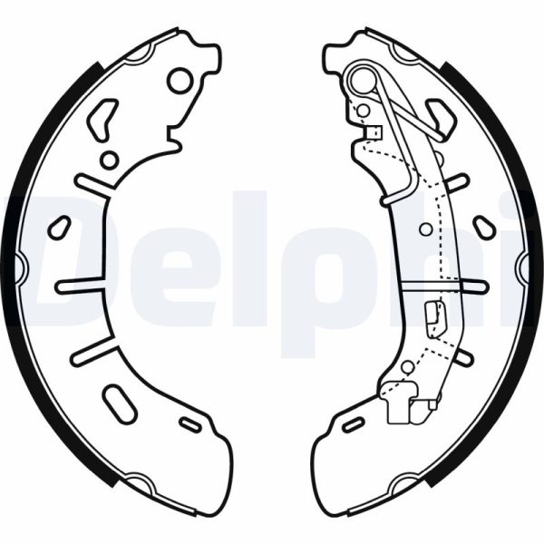 Set saboti frana OPEL COMBO Tour (X12) 1.4 (C26, D26, E26, C06) benzina 95 cai DELPHI LS2050