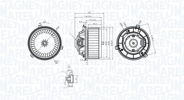 Ventilator habitaclu OPEL MOKKA / MOKKA X (J13) 1.4 LPG (_76) Benzina/Autogaz (GPL) 140 cai MAGNETI MARELLI 069412363010