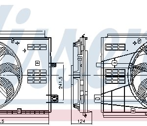 Ventilator radiator OPEL COMBO Autoutilitara/limuzina spatioasa (K9) 1.6 D diesel 75 cai NISSENS 85973