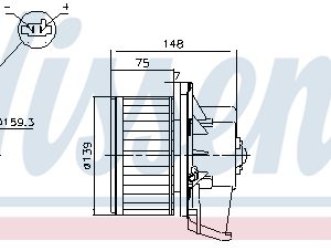 Ventilator habitaclu OPEL MOVANO C platou / sasiu (U9) MOVANO-e electric 136 cai NISSENS 87622