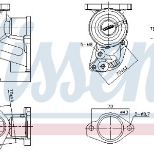 Supapa EGR OPEL COMBO Autoutilitara/limuzina spatioasa 1.7 DI 16V diesel 65 cai NISSENS 98476