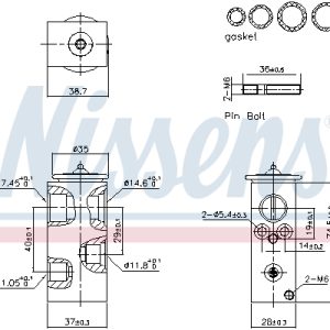 Supapa expansiune clima OPEL COMBO Autoutilitara/limuzina spatioasa (K9) 1.2 benzina 110 cai NISSENS 999456