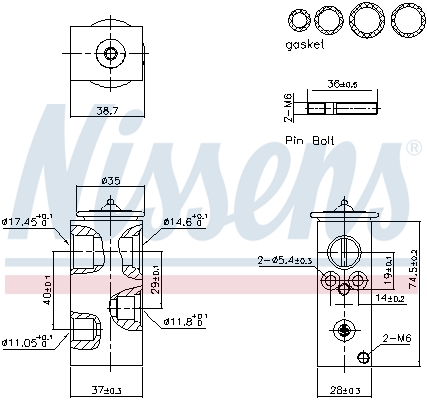 Supapa expansiune clima OPEL COMBO Autoutilitara/limuzina spatioasa (K9) 1.5 D diesel 76 cai NISSENS 999456