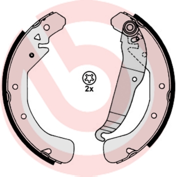 Set saboti frana OPEL COMBO Tour 1.6 CNG Benzina/Gaz metan (GNC) 94 cai BREMBO S 59 517