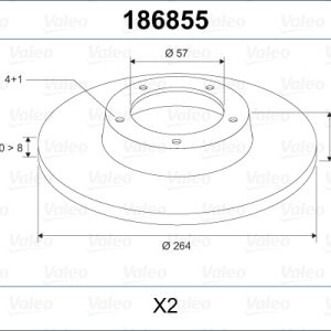 Disc frana VALEO 186855