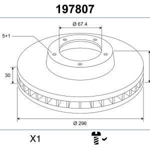 Disc frana VALEO 197807