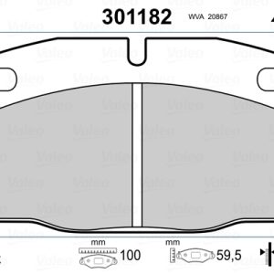 Set placute frana VALEO 301182 – OPEL | AutoRival