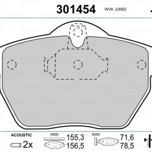 Set placute frana VALEO 301454