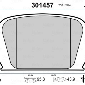 Set placute frana VALEO 301457