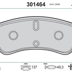 Set placute frana VALEO 301464