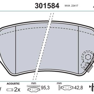 Set placute frana VALEO 301584
