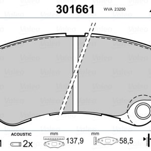 Set placute frana VALEO 301661
