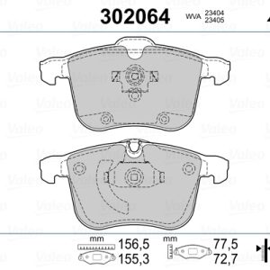Set placute frana VALEO 302064