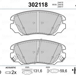 Set placute frana VALEO 302118 – OPEL | AutoRival