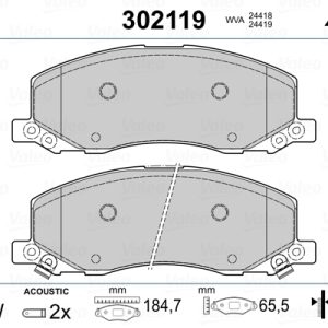 Set placute frana VALEO 302119 – OPEL | AutoRival