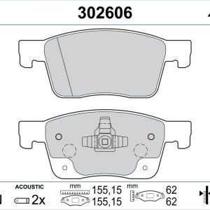 Set placute frana VALEO 302606