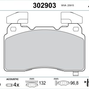 Set placute frana VALEO 302903