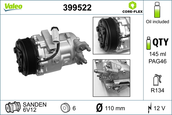Compresor climatizare VALEO 399522