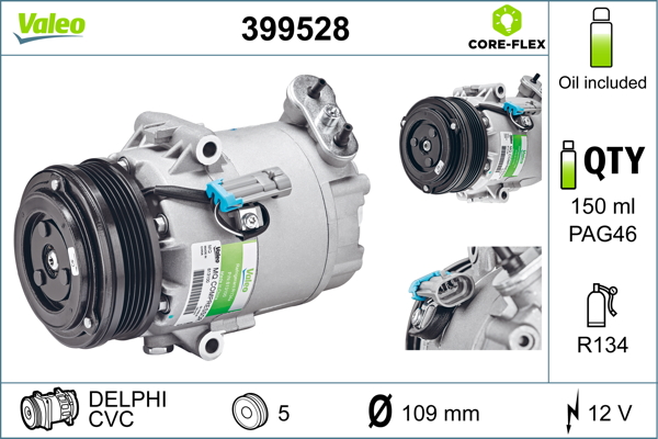 Compresor climatizare VALEO 399528 – OPEL | AutoRival