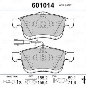 Set placute frana VALEO 601014