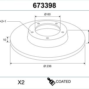 Disc frana VALEO 673398 – OPEL | AutoRival