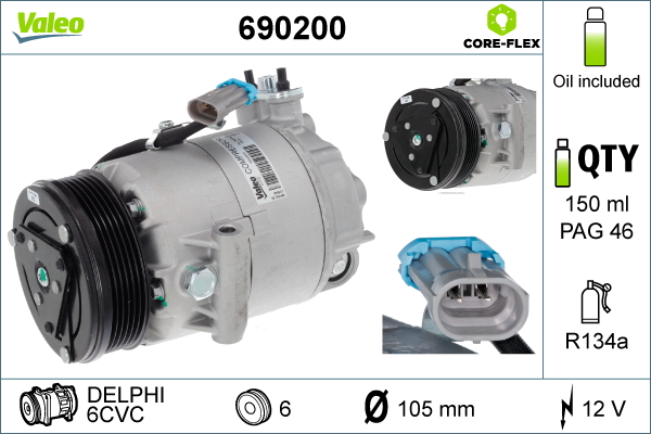Compresor climatizare VALEO 690200