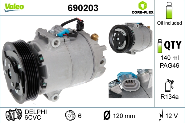 Compresor climatizare VALEO 690203 – OPEL | AutoRival