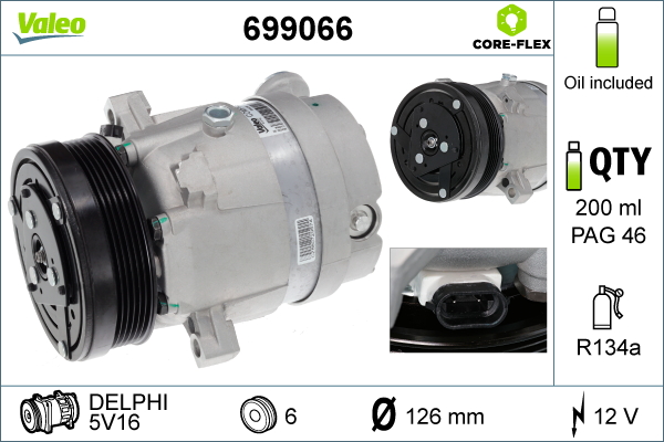 Compresor climatizare VALEO 699066