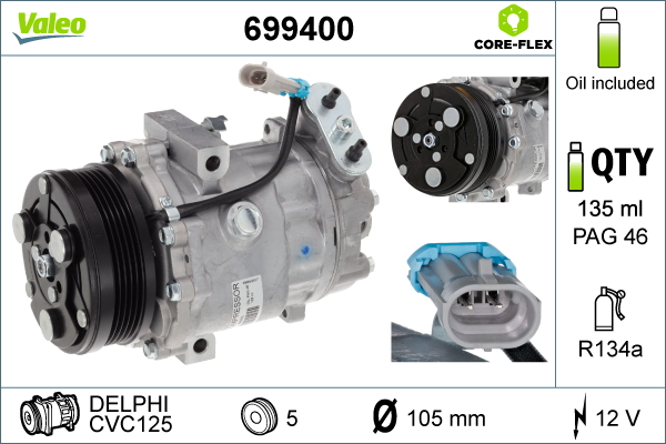 Compresor climatizare VALEO 699400 – OPEL | AutoRival