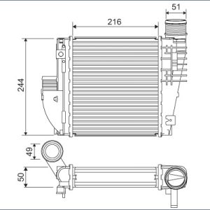 Intercooler compresor VALEO 822927