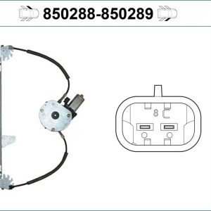 Mecanism actionare geam VALEO 850288