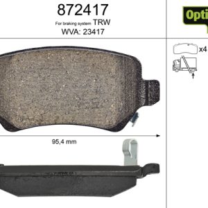 Set placute frana VALEO 872417