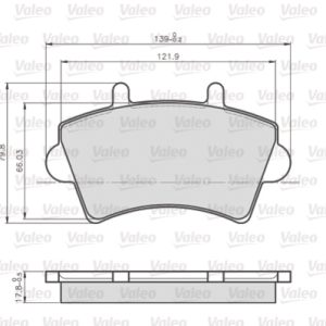 Set placute frana VALEO 872613