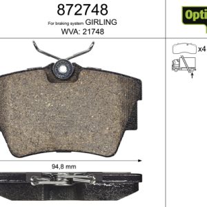 Set placute frana VALEO 872748