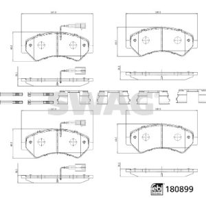 Set placute frana SWAG 33 10 7998 – OPEL | AutoRival