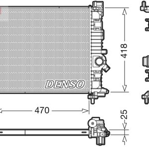 Radiator racire motor DENSO DRM20114