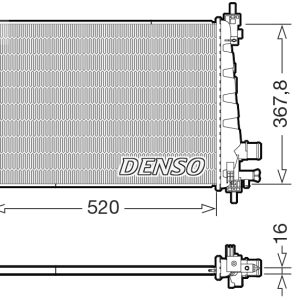 Radiator racire motor DENSO DRM20127