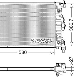 Radiator racire motor DENSO DRM20131
