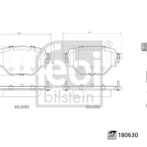 Set placute frana FEBI BILSTEIN 180630
