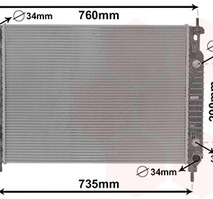 Radiator racire motor VAN WEZEL 08002067