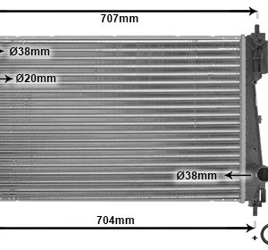Radiator racire motor VAN WEZEL 17012311