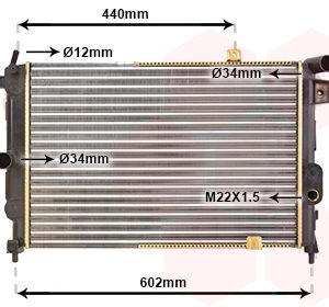 Radiator racire motor VAN WEZEL 37002119