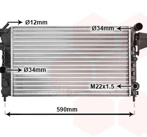 Radiator racire motor VAN WEZEL 37002161