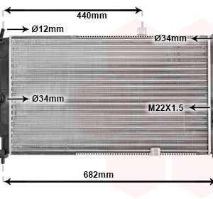 Radiator racire motor VAN WEZEL 37002190