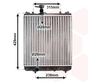 Radiator racire motor VAN WEZEL 37002330